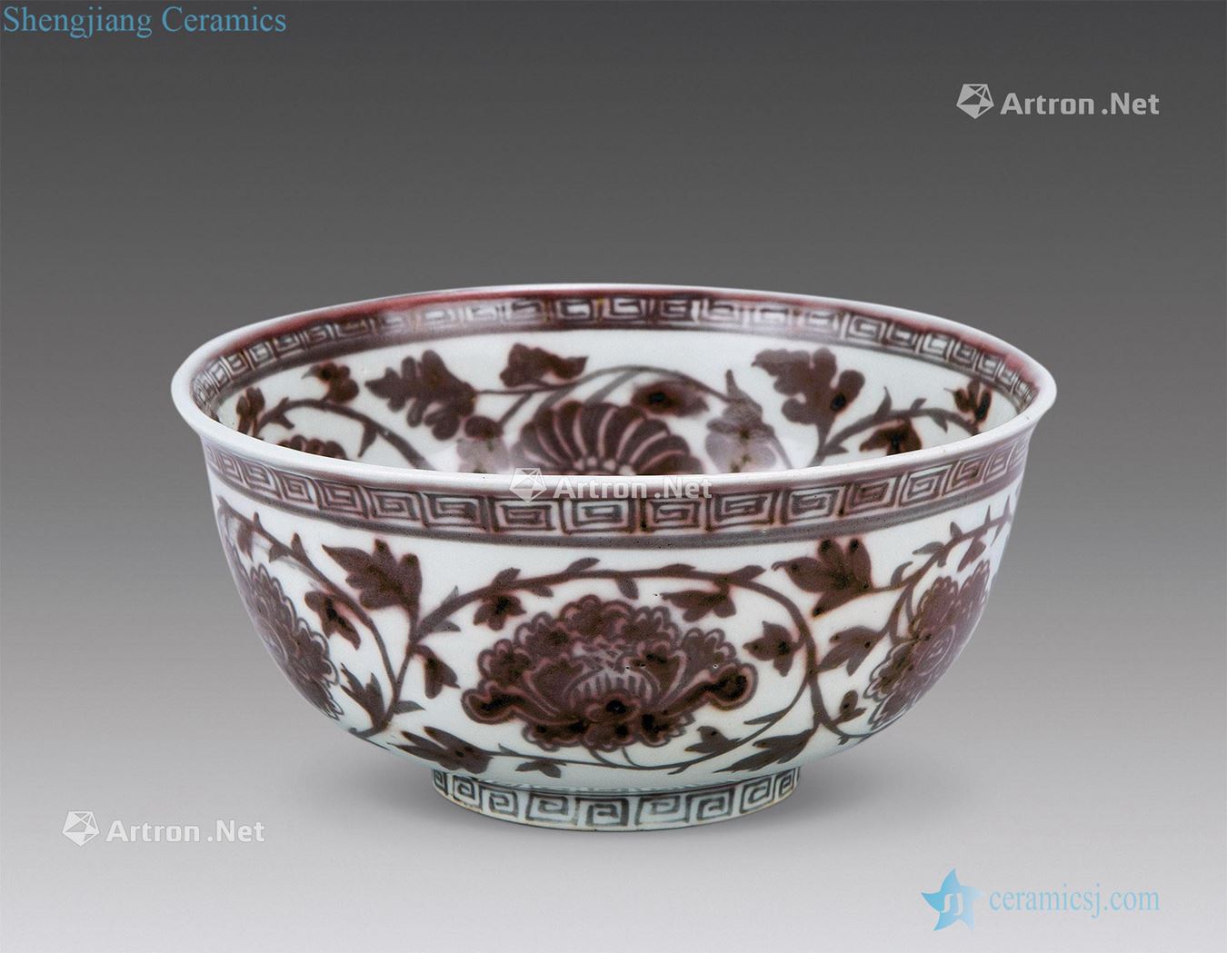 In the Ming dynasty (1368-1644), youligong tangled branches flower grain big bowl