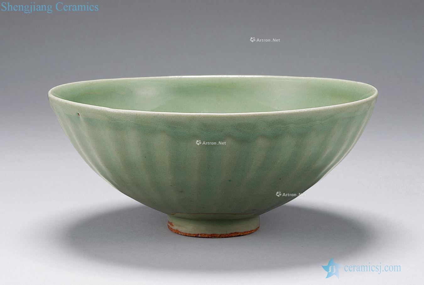 yuan Longquan celadon chrysanthemum green-splashed bowls