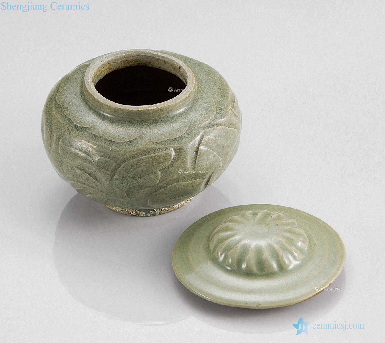 Northern song dynasty Yao state kiln hand-cut pot with longquan celadon cover