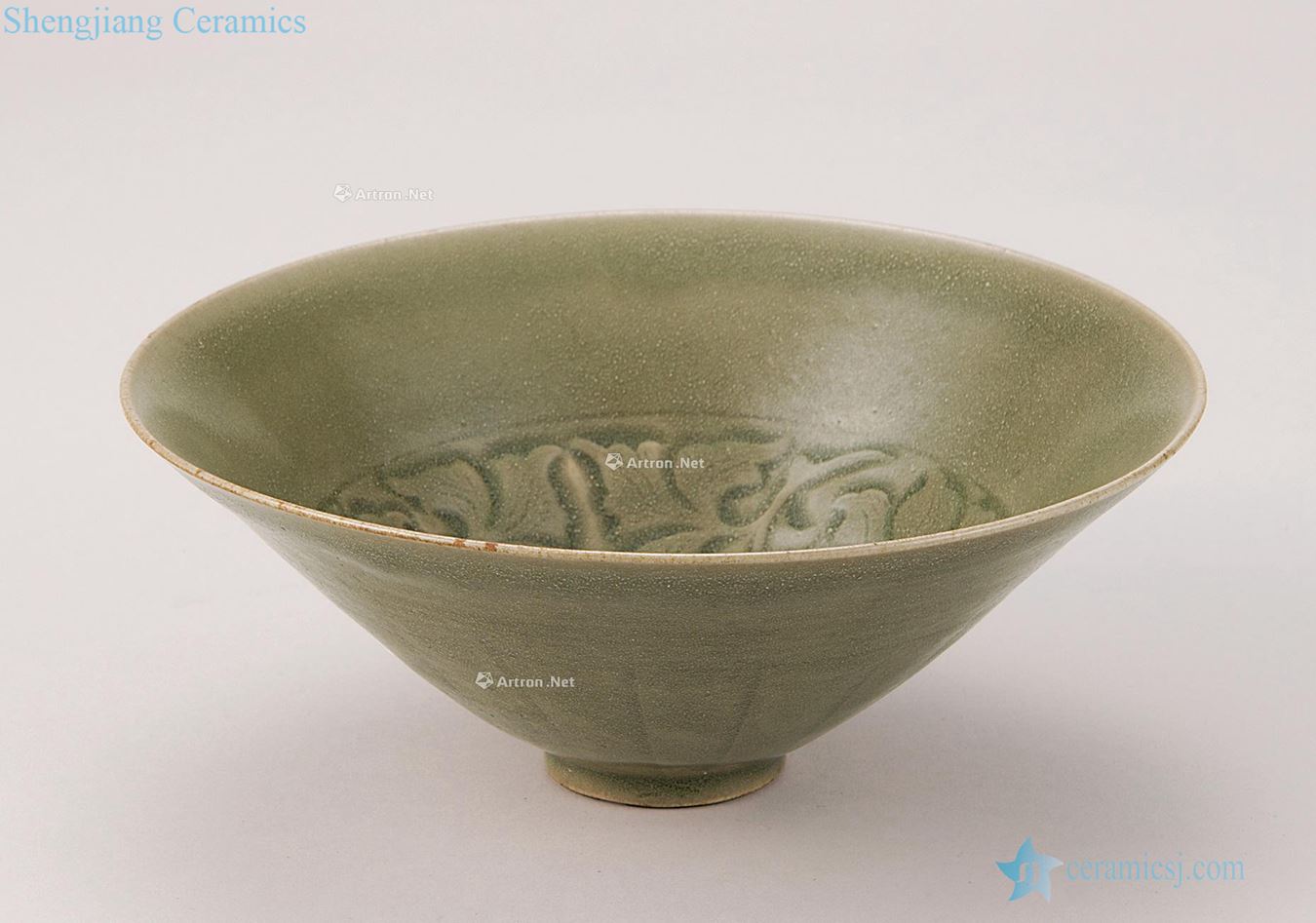 Song yao state kiln green magnetic hand-cut bowl