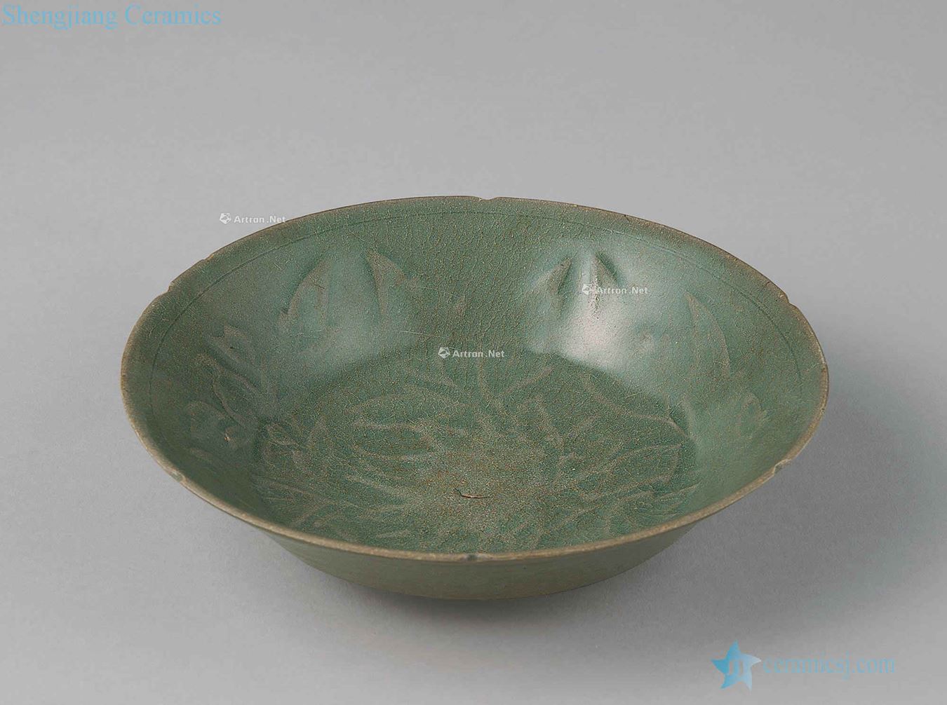 Korea green peony grains magnetic seal mouth bowl