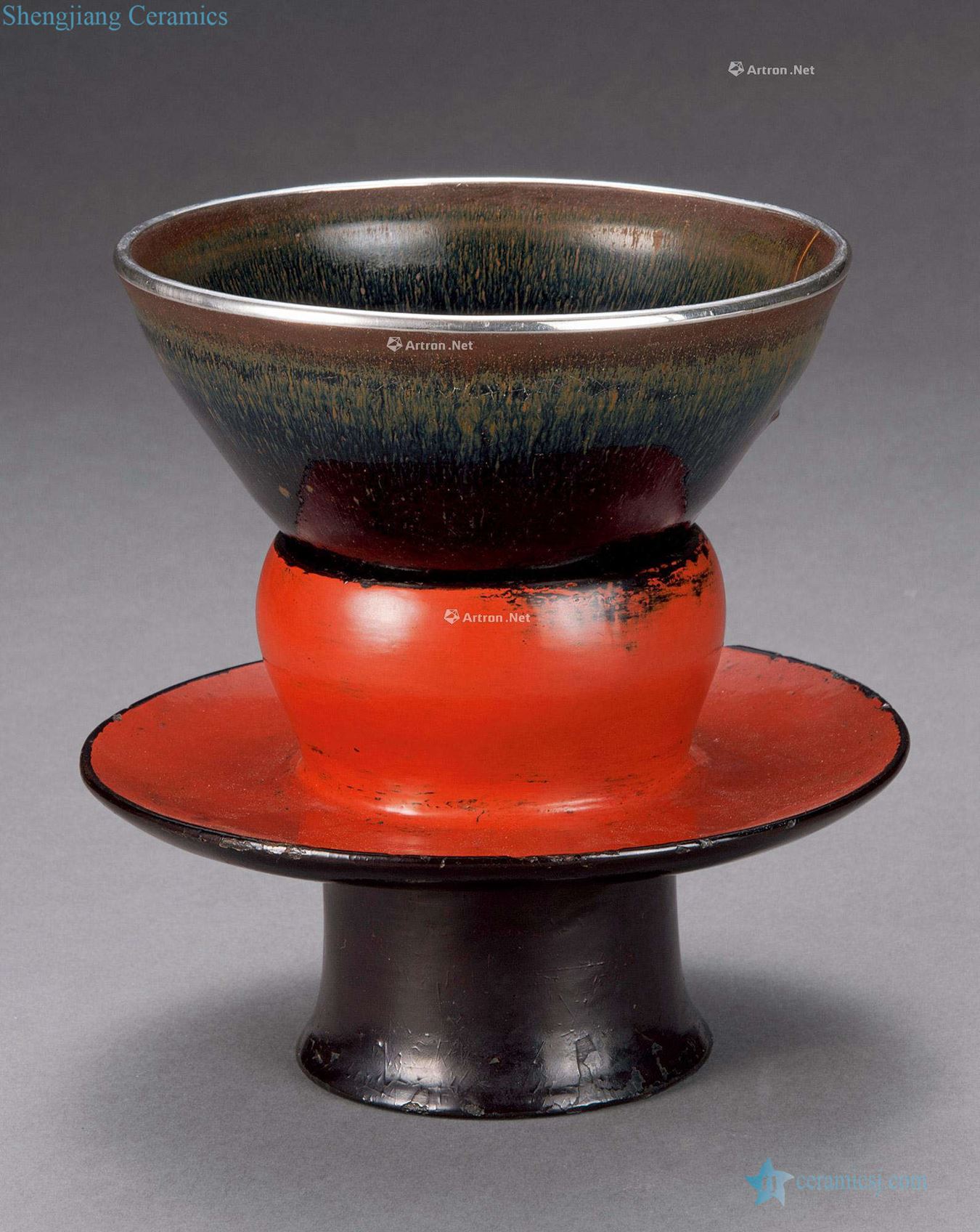 yuan Zhu black paint saucer The song dynasty To build kilns temmoku bowl
