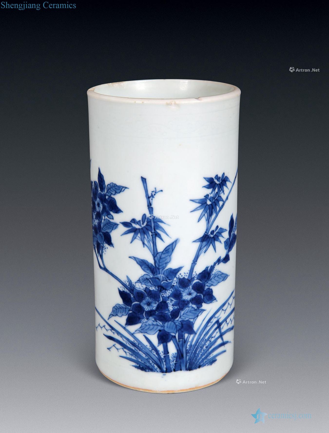 shunzhi Blue and white pen container