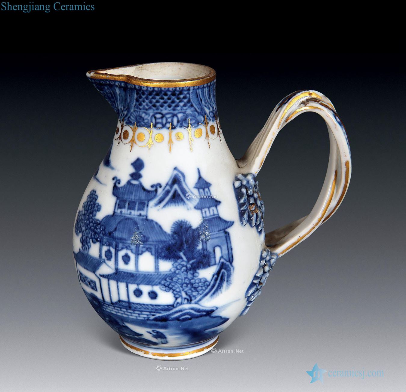 Qianlong blue milk cup