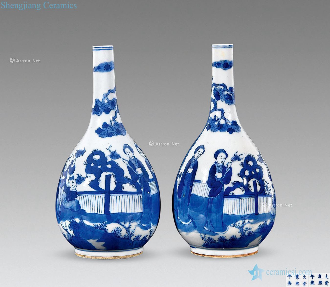 Qing taper bottle of his characters (a)