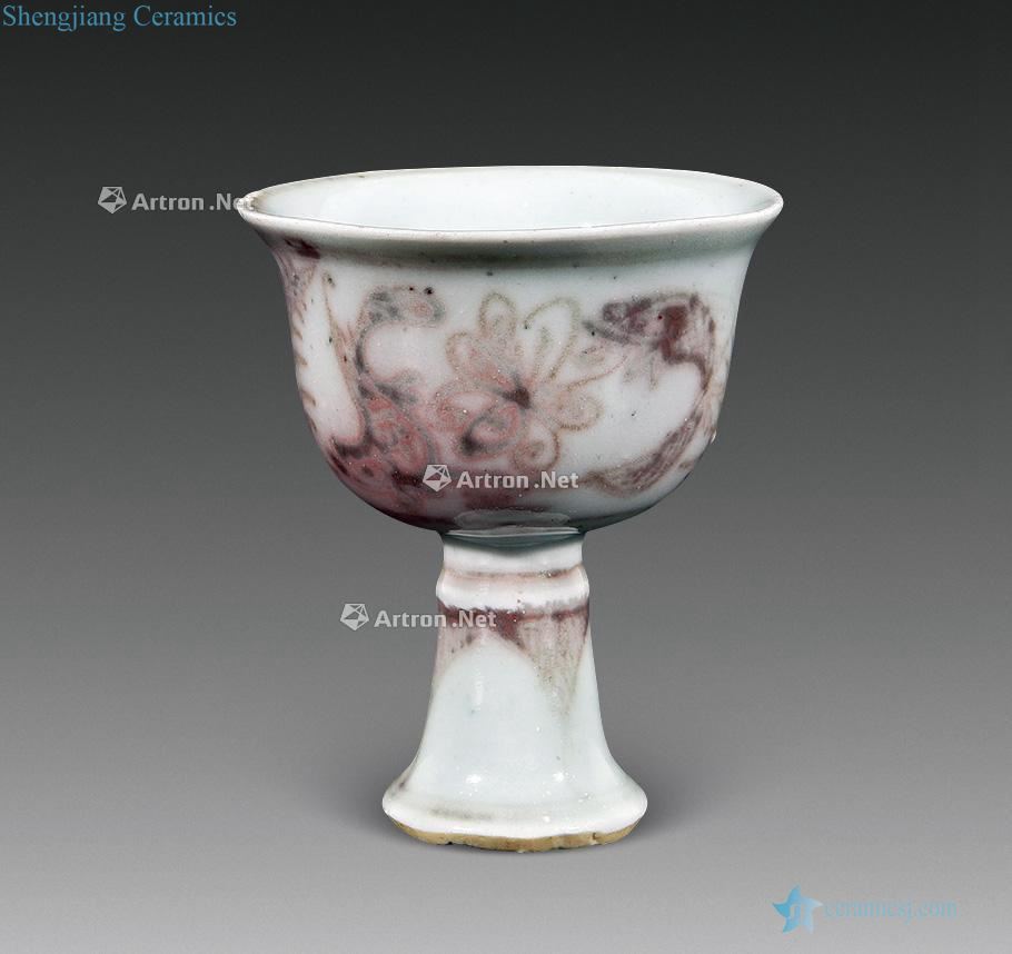 At the end of the yuan Ming Youligong footed cup (a)