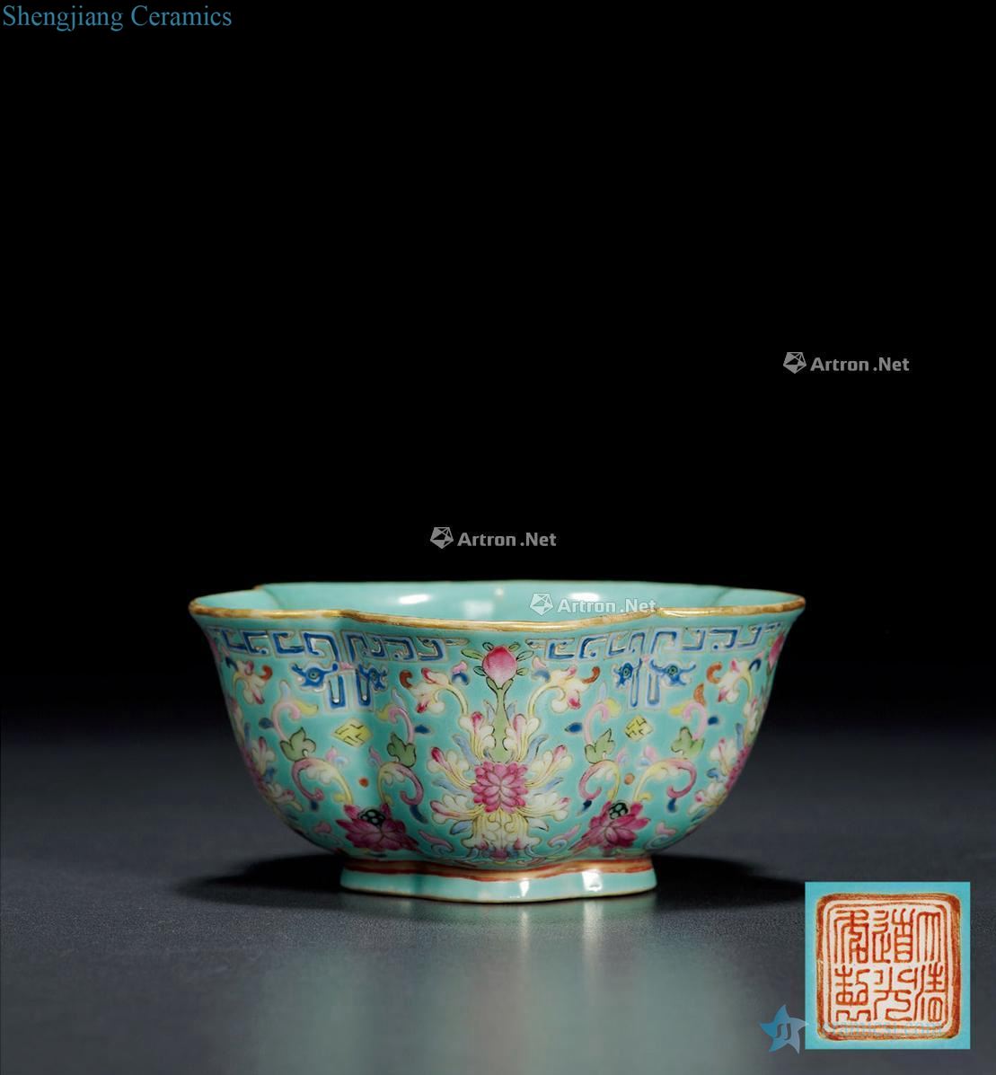 Qing, qing daoguang years pastel flowers mouth bowl