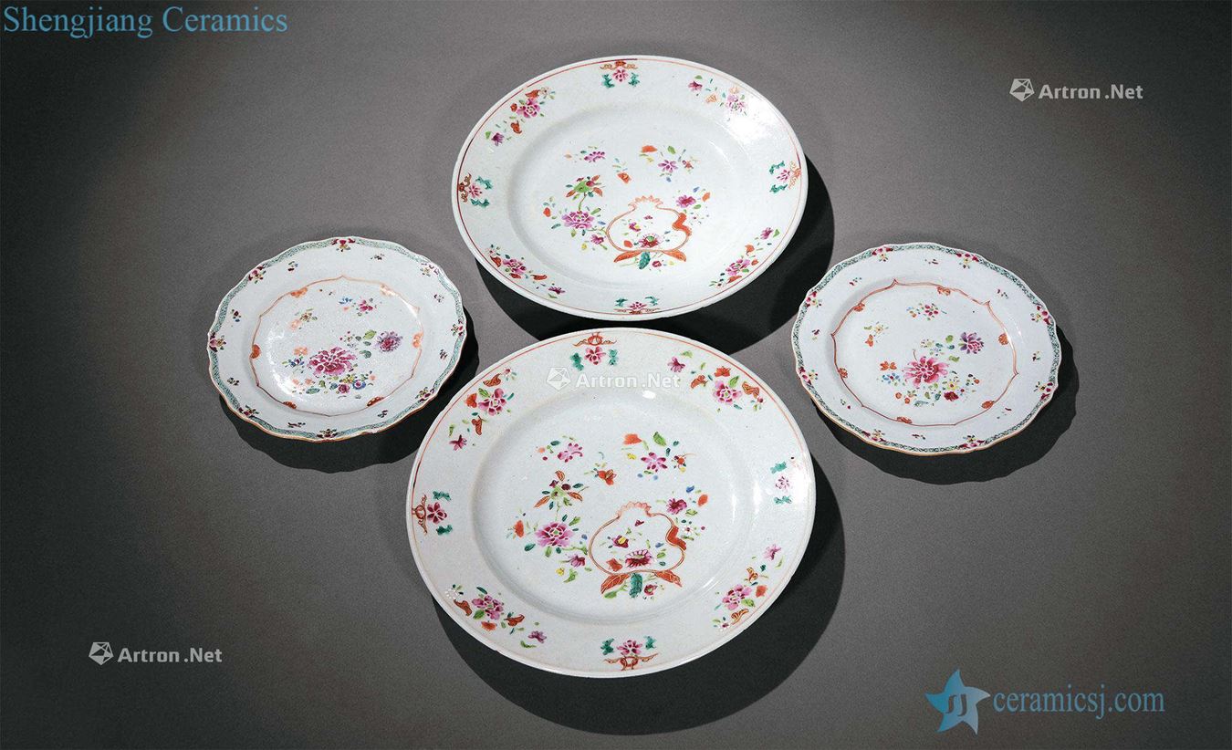 Clear pastel flowers plate (4)