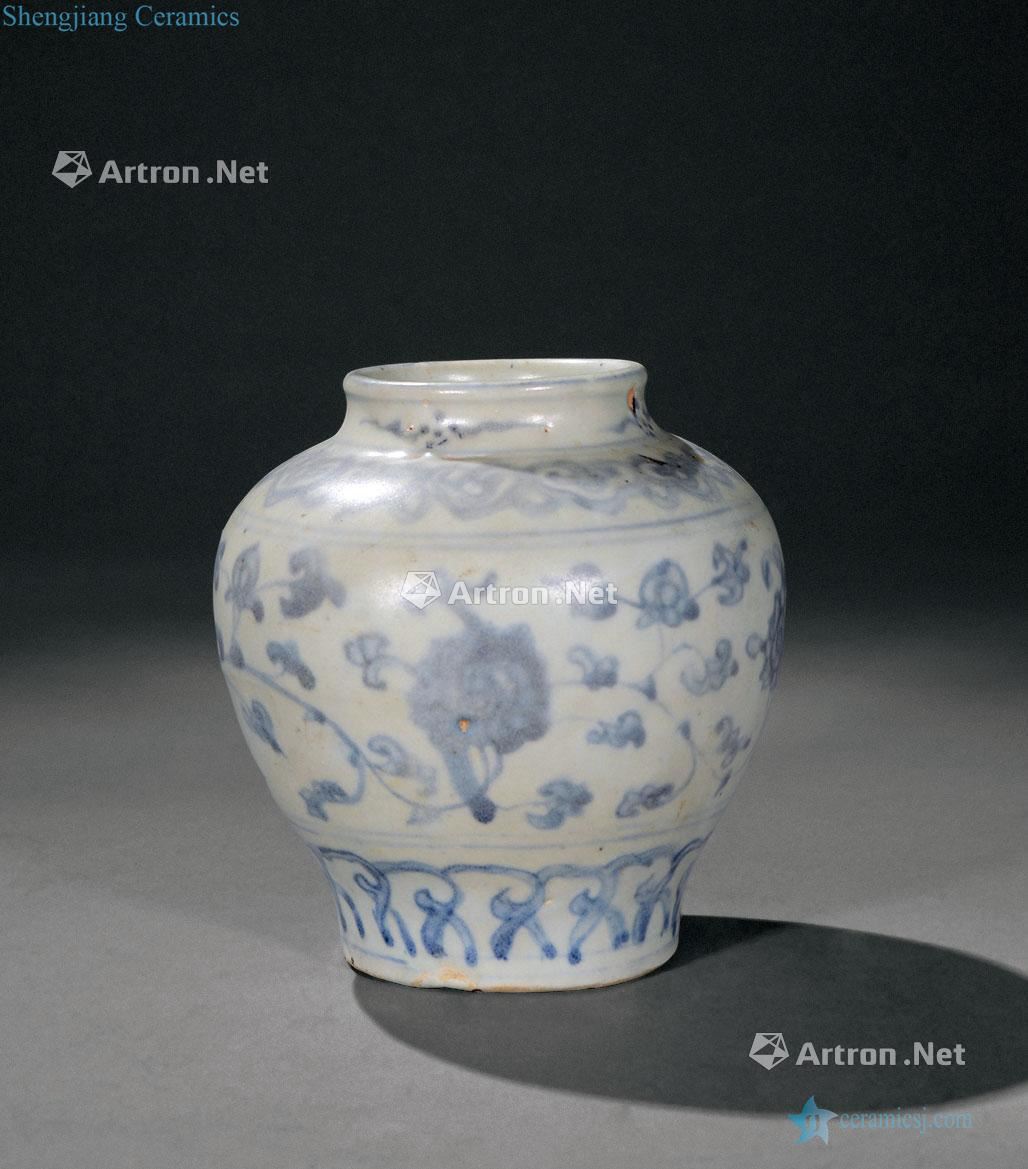 Ming blank period Blue and white flower pot