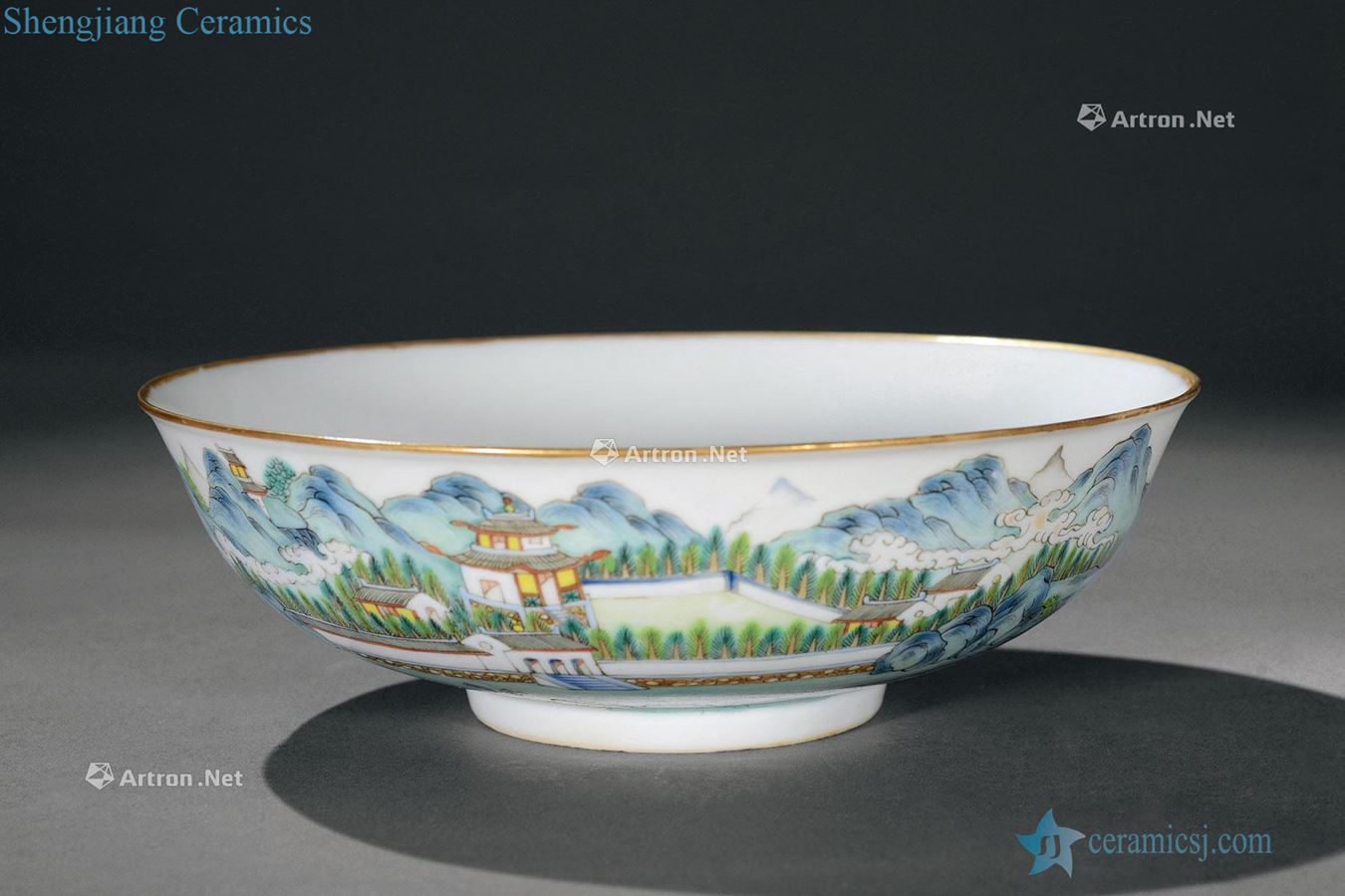 Clear light pastel xishan green jade bowl