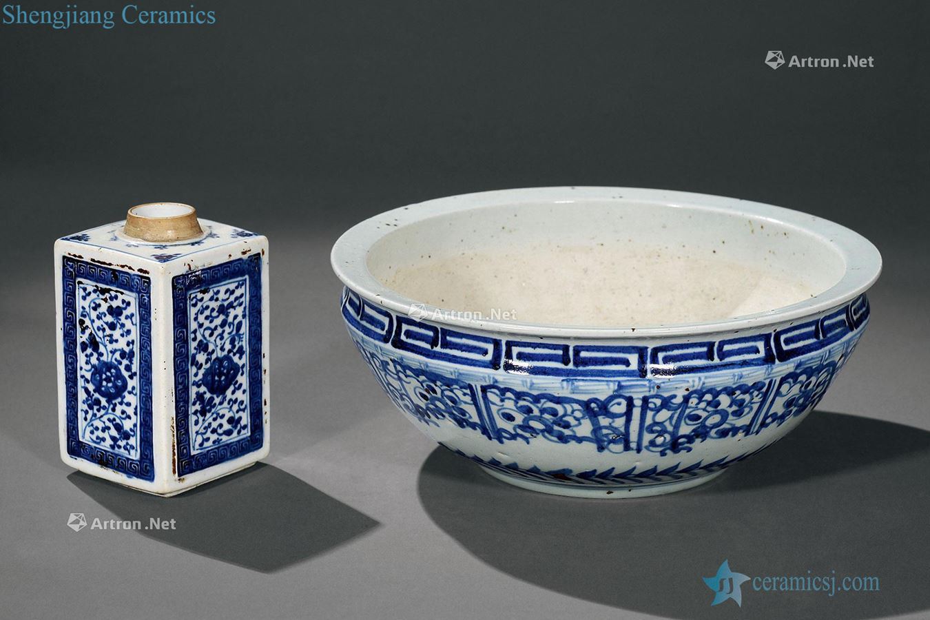 qing Blue and white flowers and old porcelain (group a)