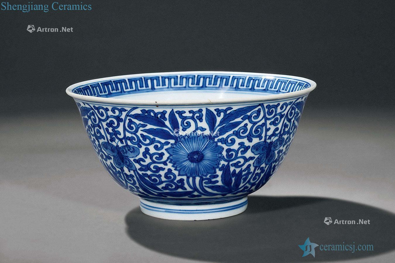 The qing emperor kangxi Blue and white lotus flower bowls