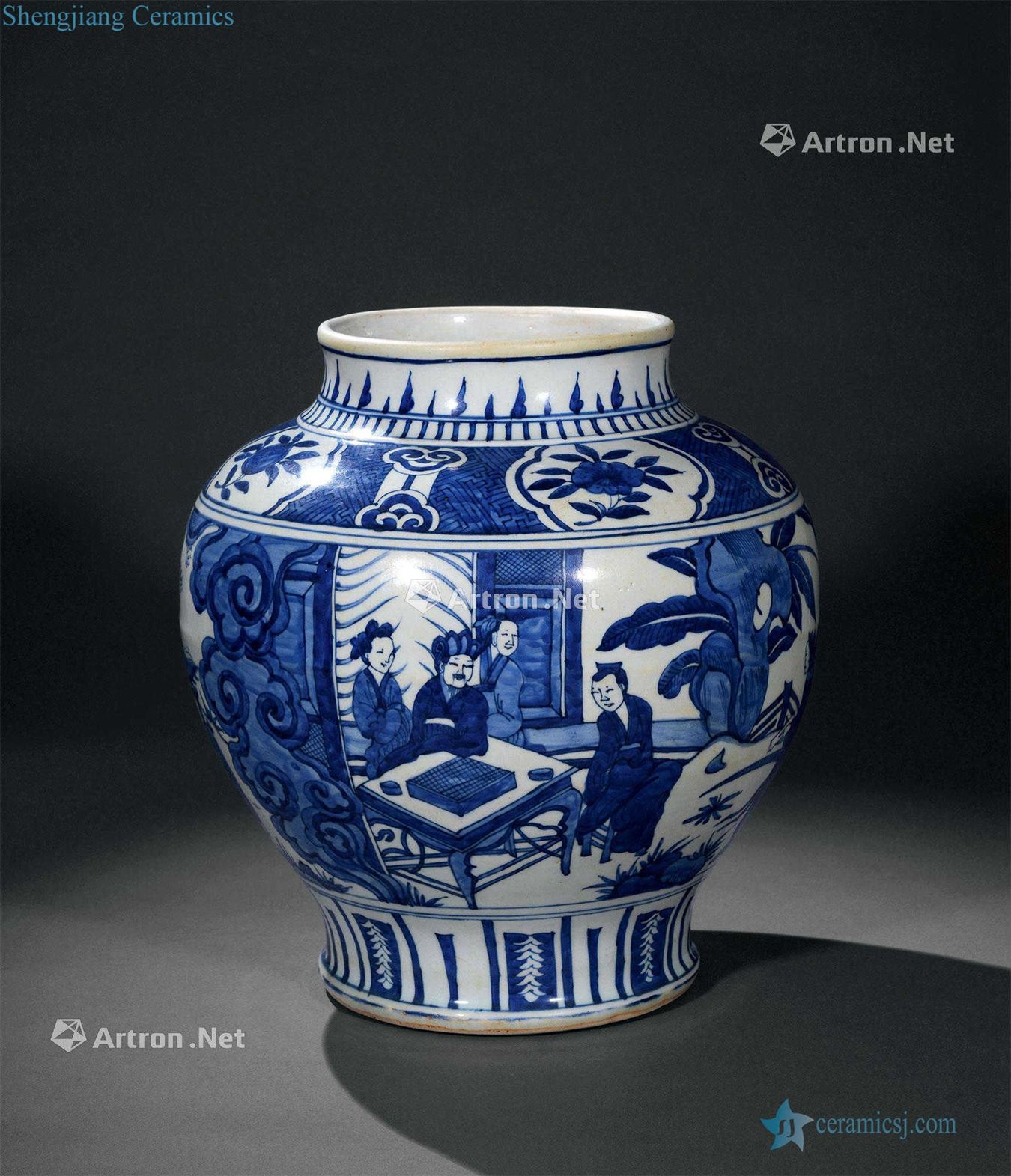 Ming wanli Stories of blue and white big cans