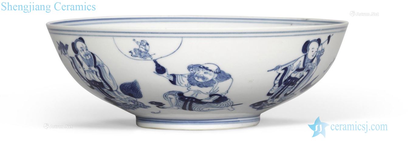 Guangxu six - character mark the and of the period. A BLUE and WHITE EIGHT IMMORTALS BOWL