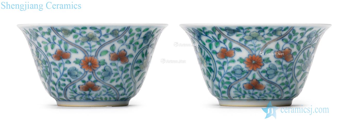 Clear bucket colour flower grain cup (a)