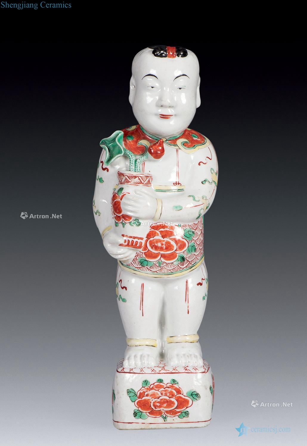 The qing emperor kangxi lad stands resemble