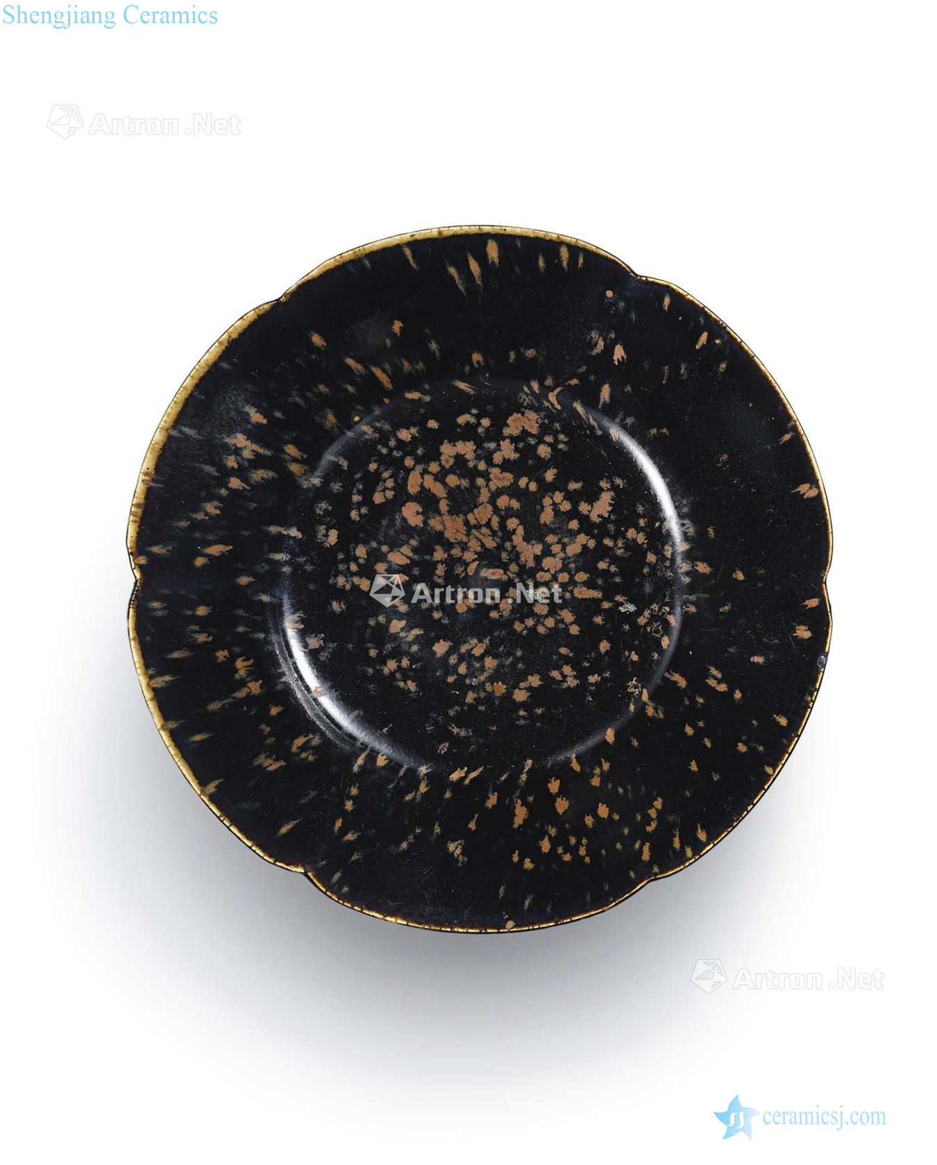 The northern song dynasty kiln black glaze partridge spot kwai type plate