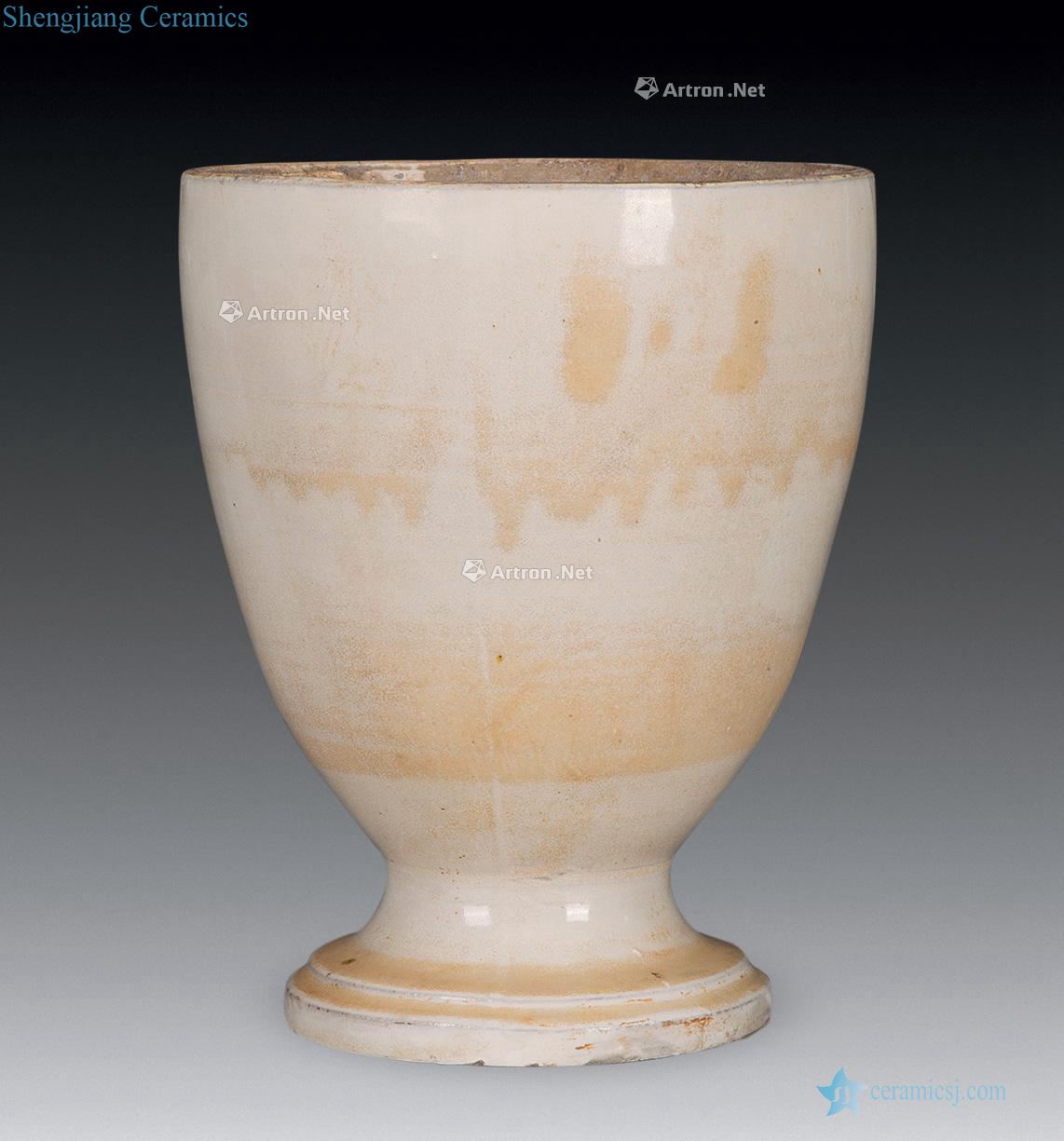 Xixia culture milk white porcelain cup