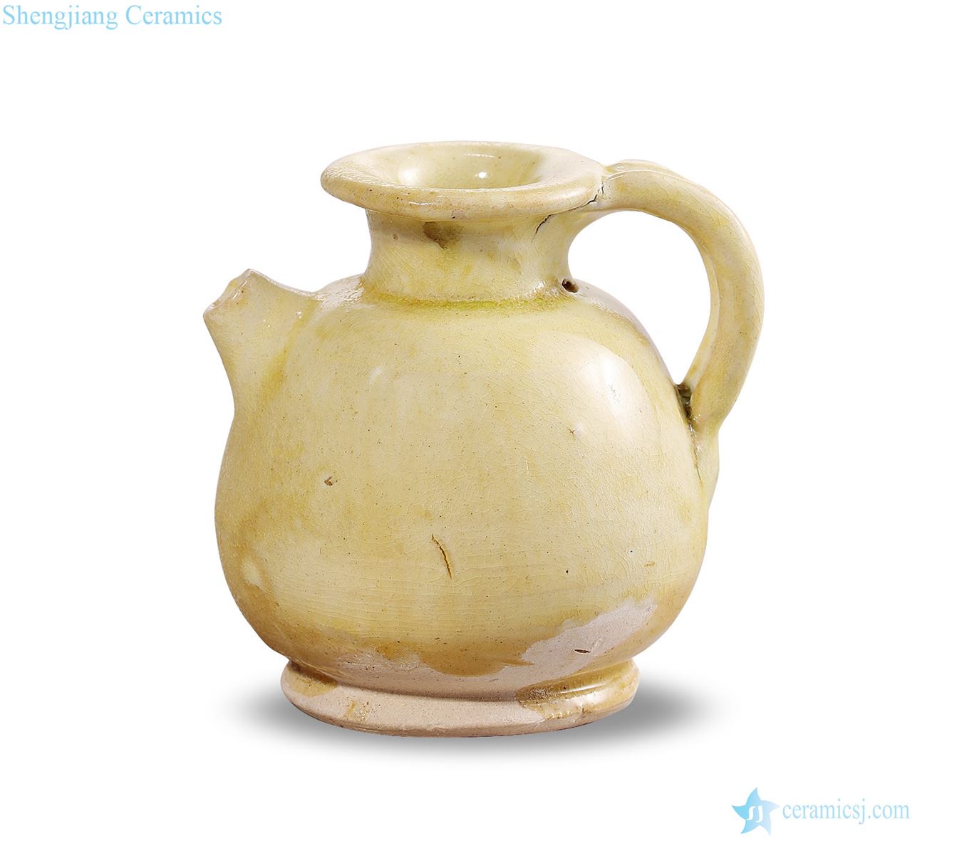 The tang dynasty Yellow glaze small pot