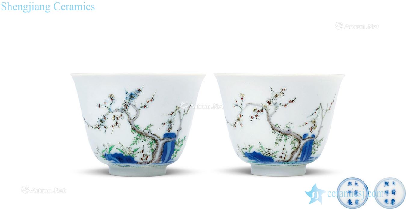 The qing emperor kangxi colorful flora cup (a)