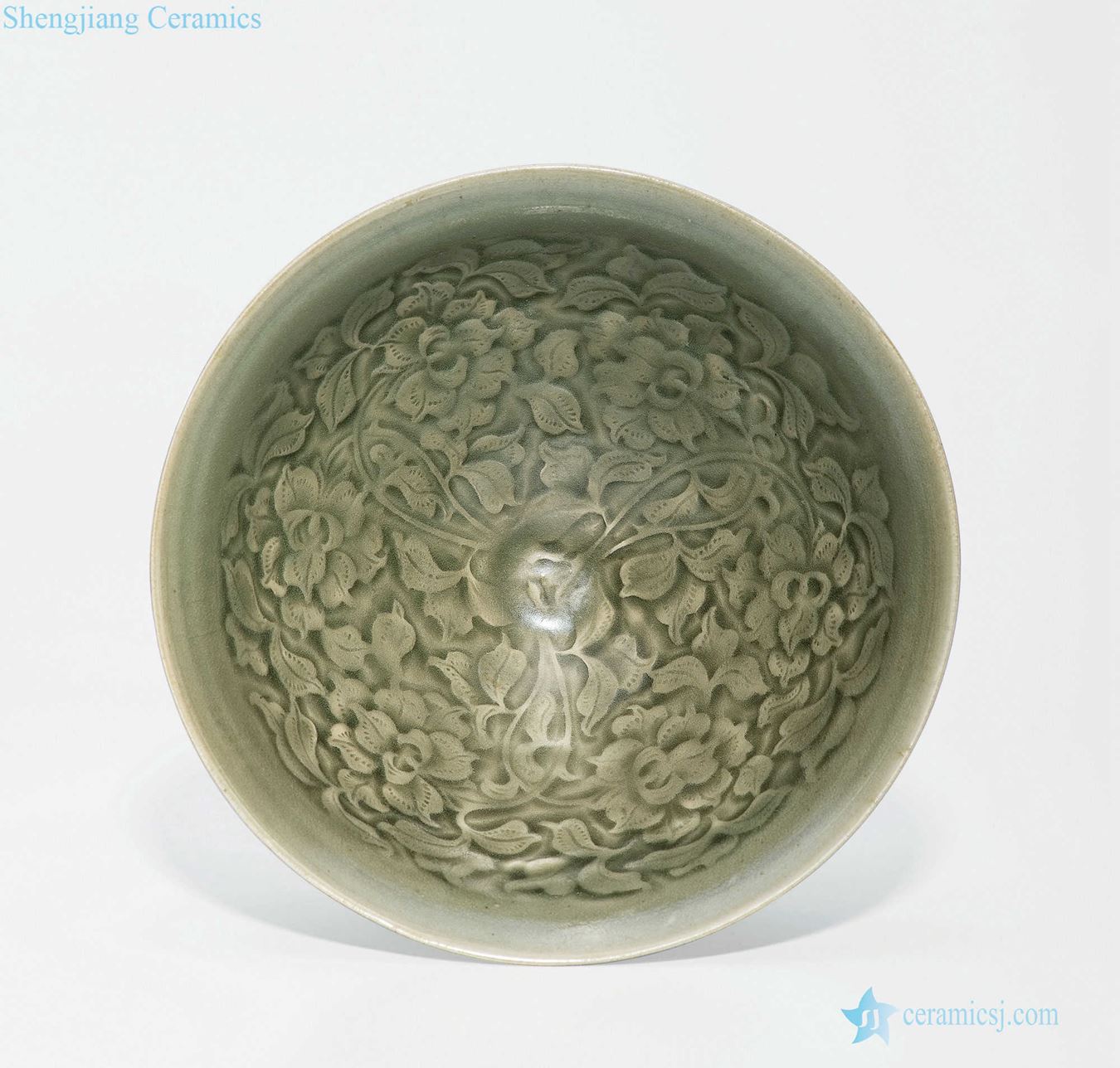 Northern song dynasty Yao state kiln tree peony lines printed bowls