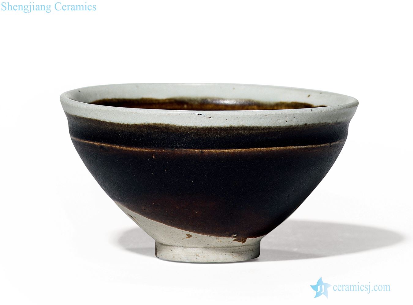 Northern song dynasty The black glaze white bowl