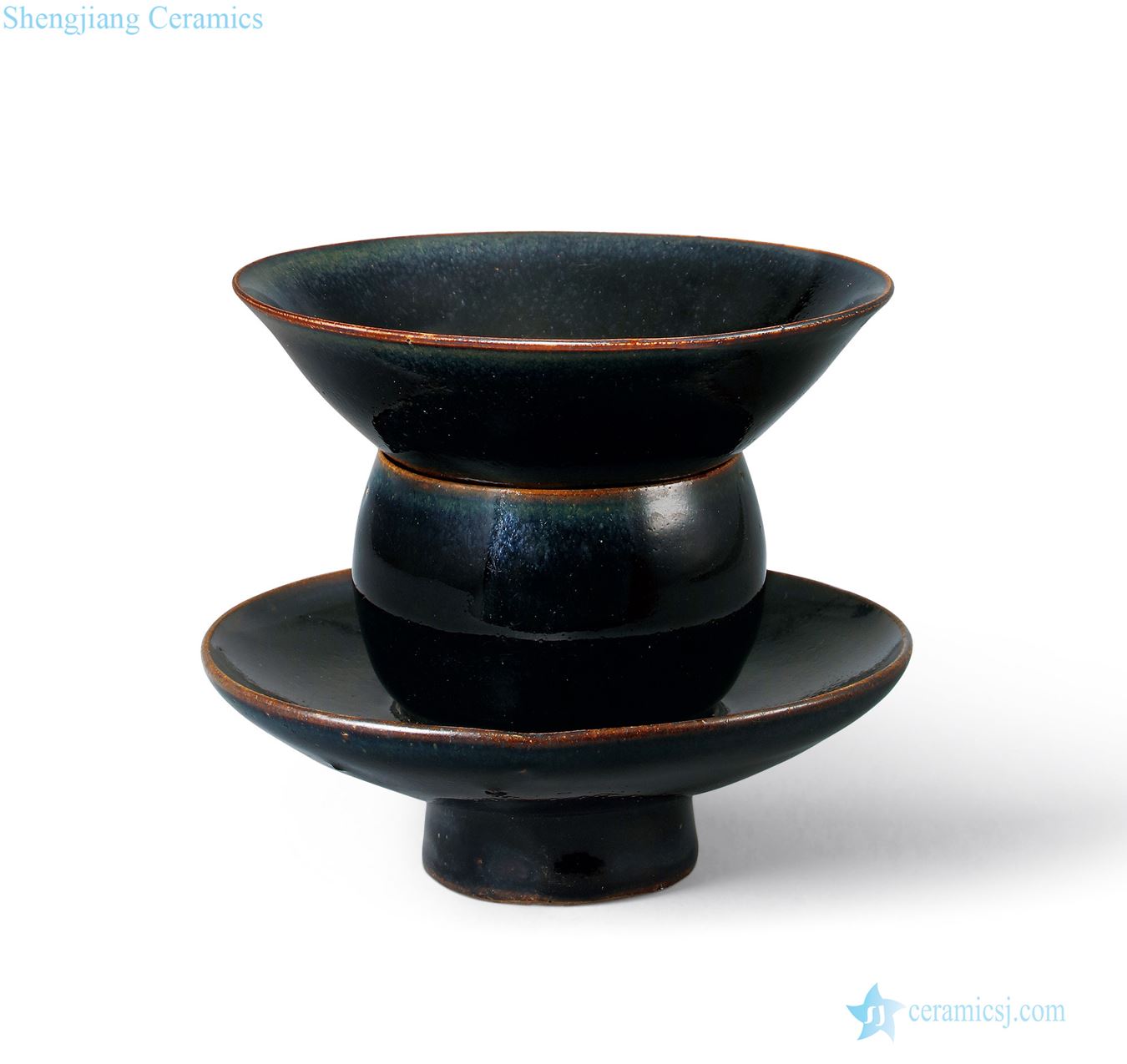 Northern song dynasty (960 ~ 1127) yao state kiln black glaze bracket light (a)