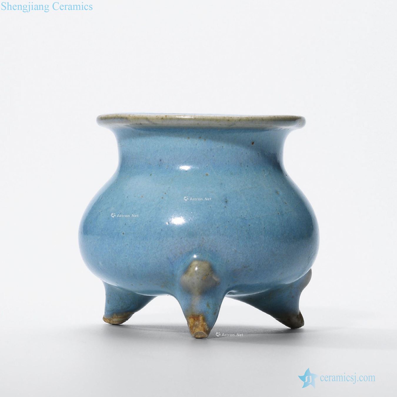 Yuan/Ming Sky blue glaze masterpieces by small furnace