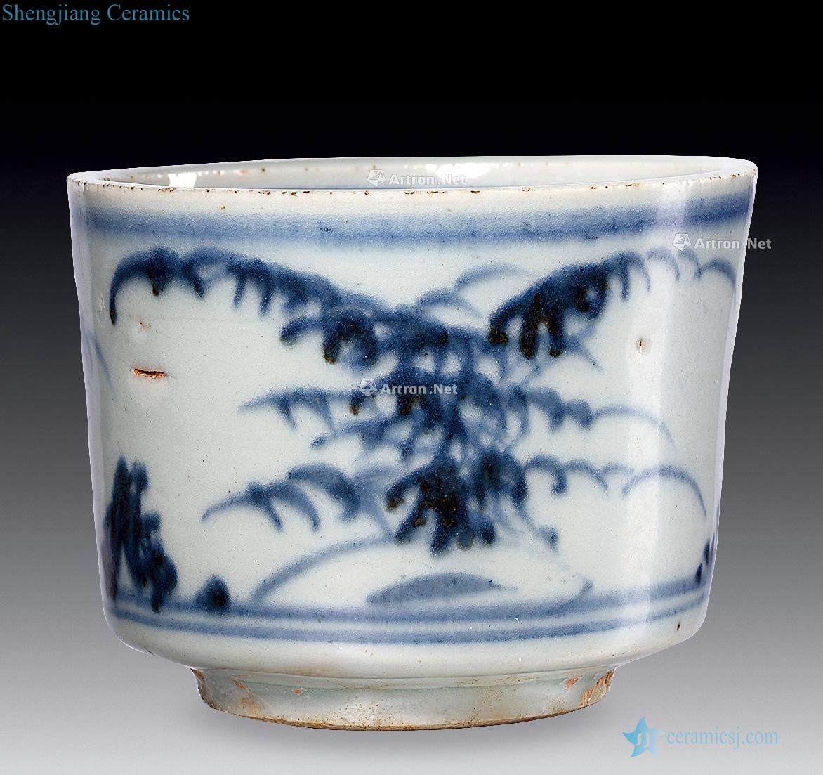 Ming Blue and white small censer