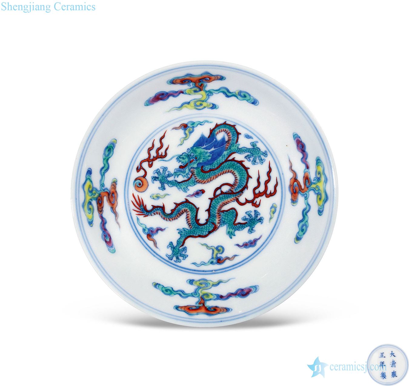 Qing yongzheng bucket YunLongWen plate