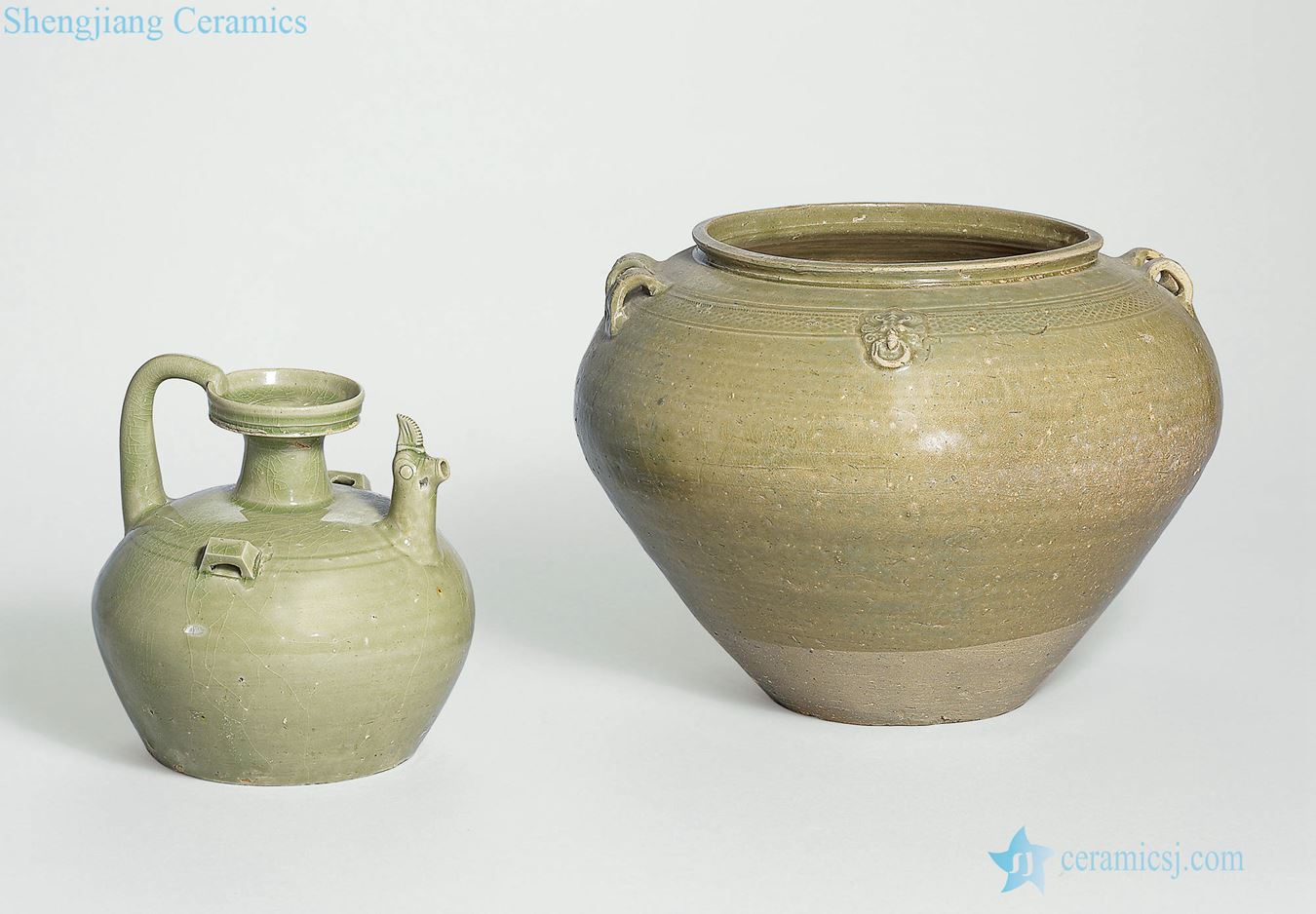 jin Green glaze tail of pot and the four series tank (a)