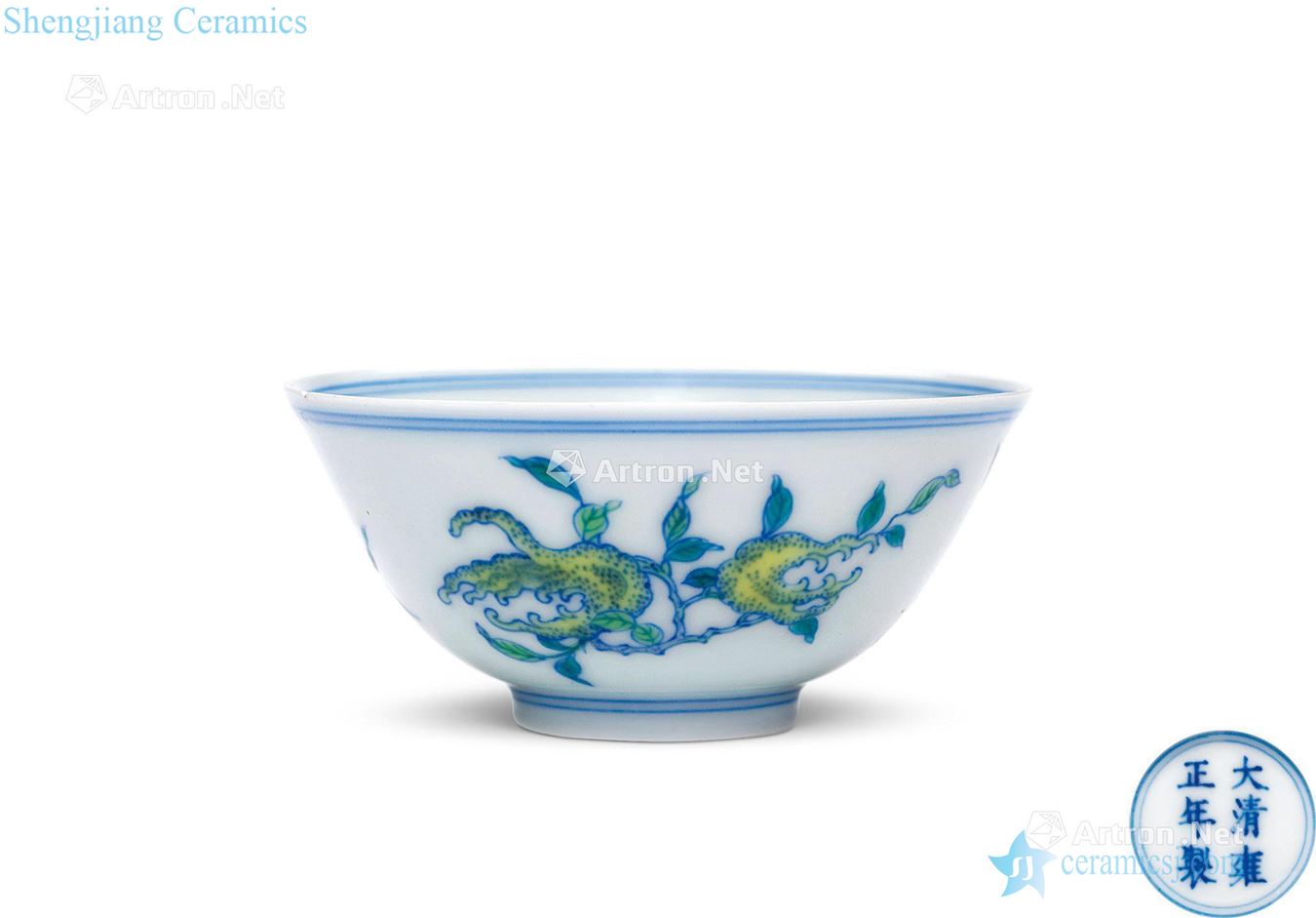 Qing yongzheng bucket color sanduo grain small bowl