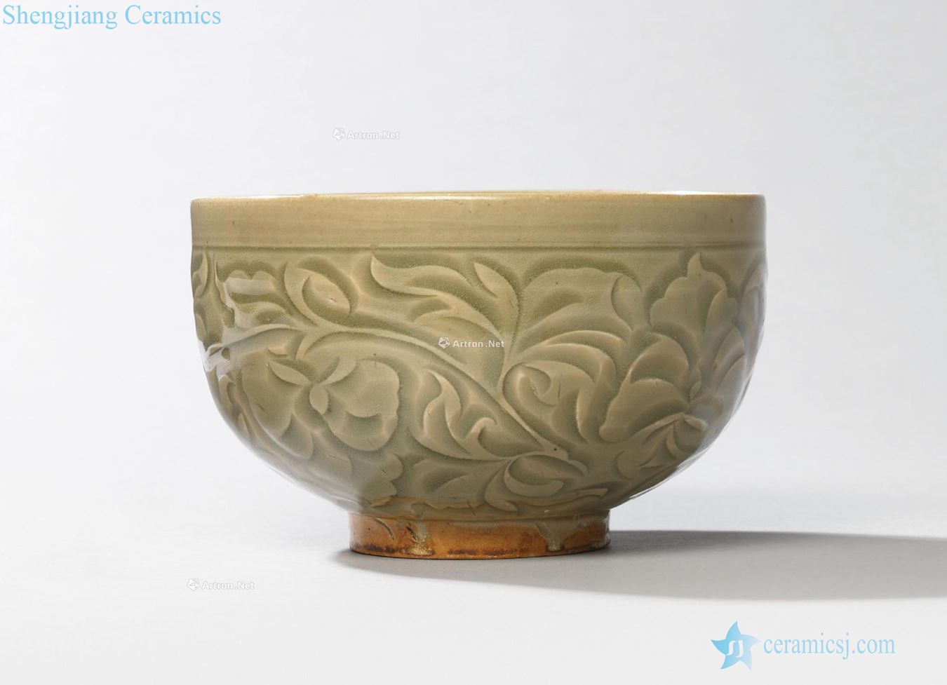 Northern song dynasty Yao state kiln carved flower grain 盌