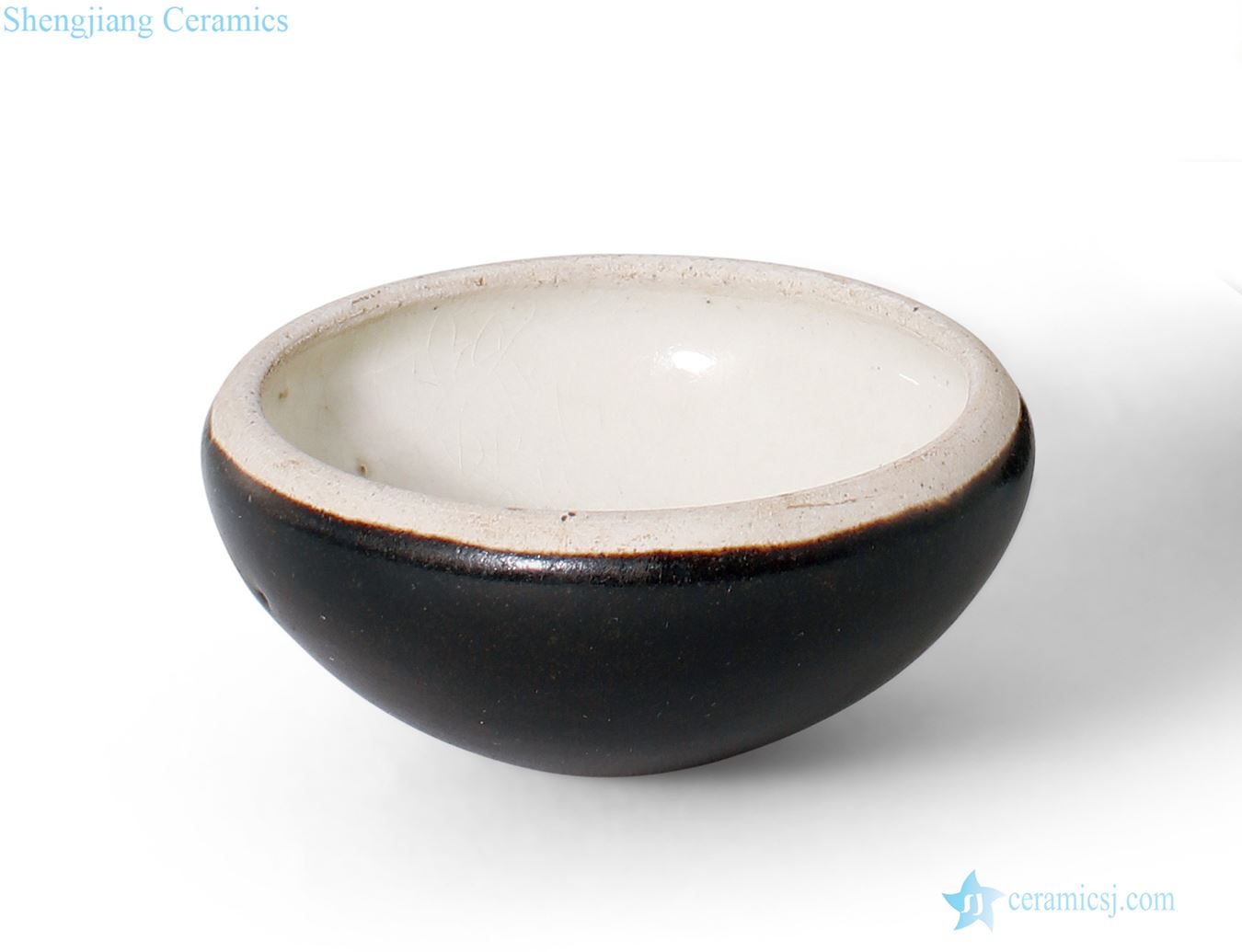 Tang (618 ~ 907) in the black glaze white bowl (small)