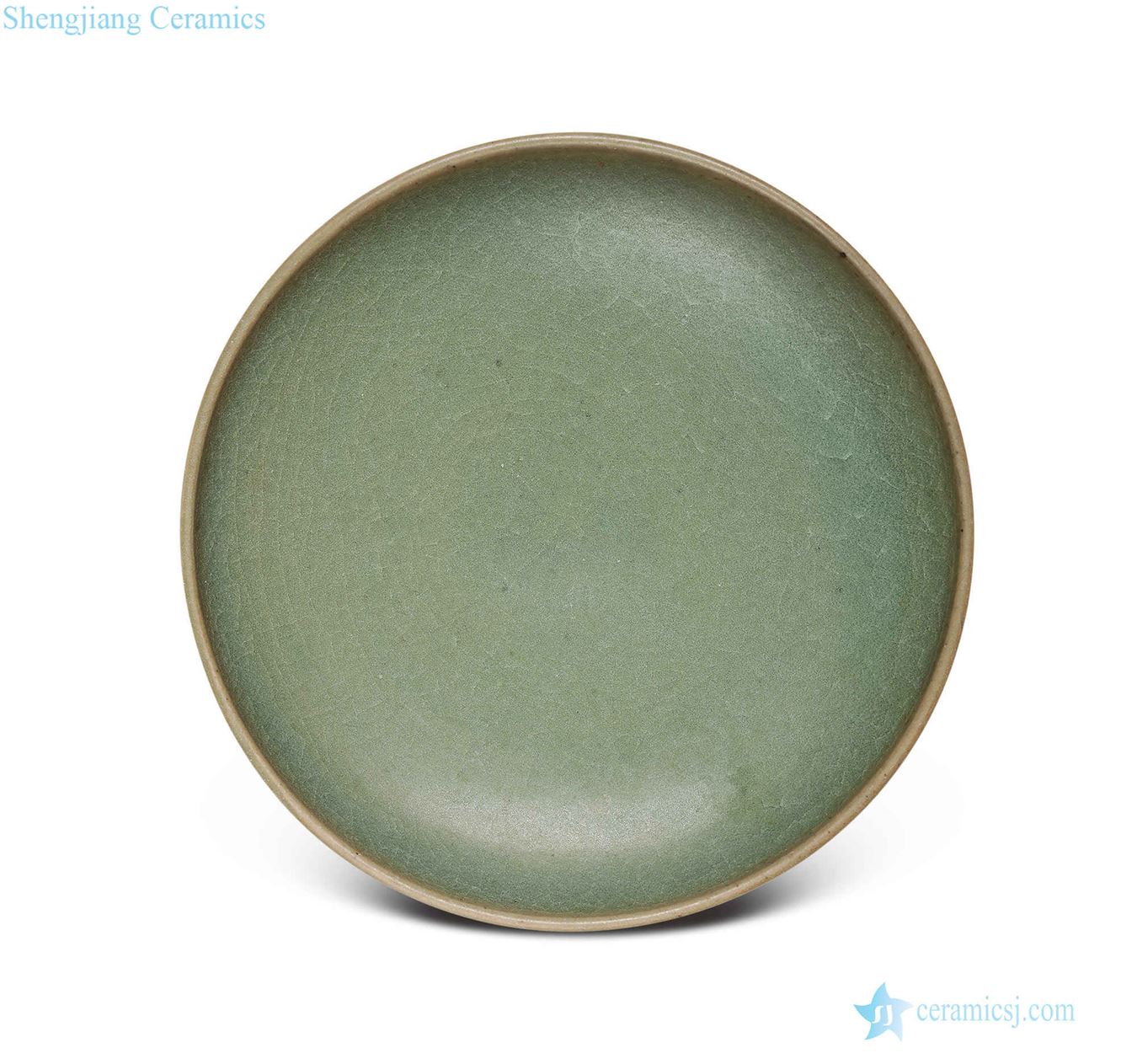 gold Green glaze small mouth tray