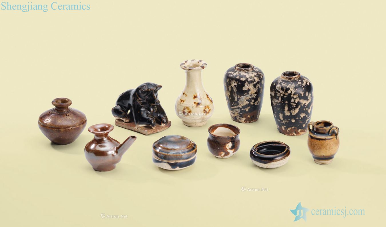Song brown glaze pocket vessels (ten)