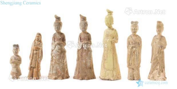 Tang handmaiden figures (a group of seven)