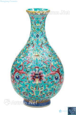 /famille rose a hoard of green space of the republic of China in late qing dynasty passionflower therefore dragon okho spring bottle