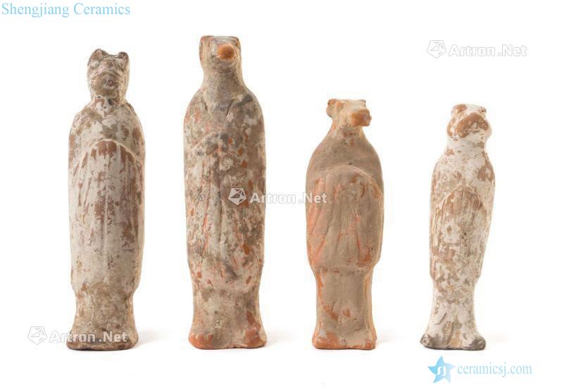 Chinese zodiac tang tomb figures (four pieces)
