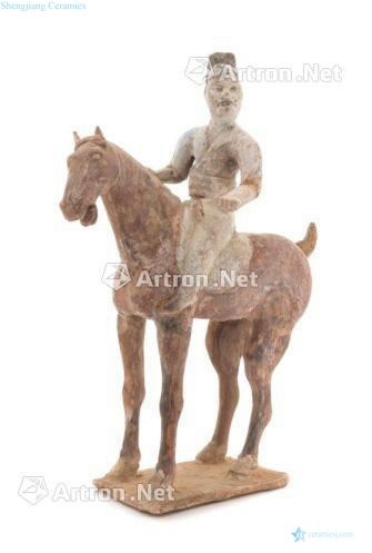 Tang painted pottery figurines on horseback