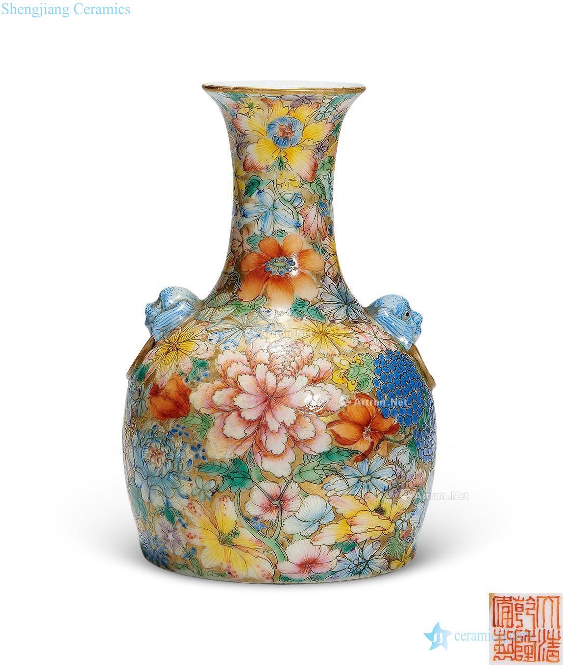 Pastel flowers in late qing dynasty is not be born a bell