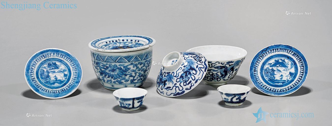 Qing dynasty blue and white tea (group a)