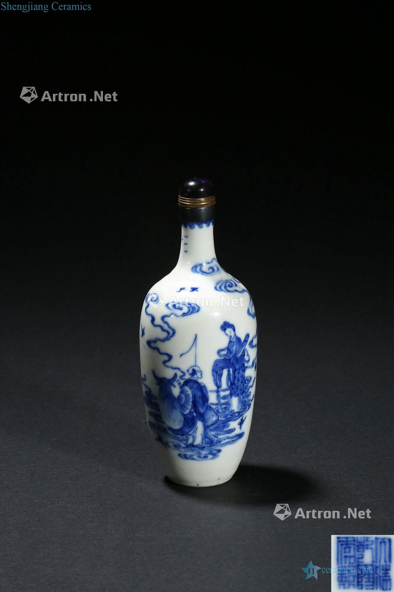 qing Blue and white vega and small bottle