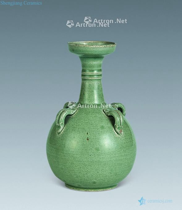 Song dynasty's four department clean hands bottle (blue glaze)