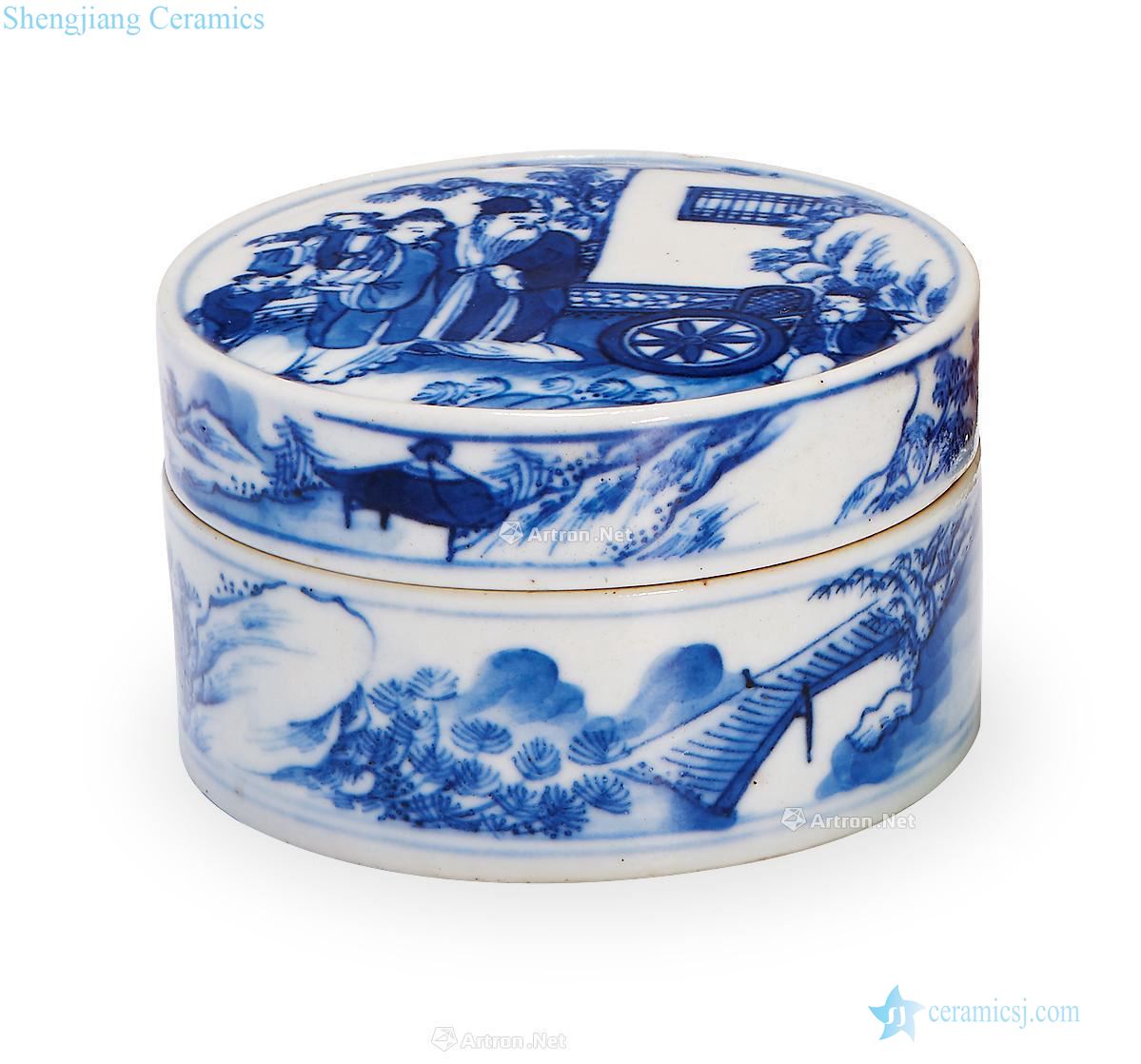 In late qing dynasty Stories of blue and white box