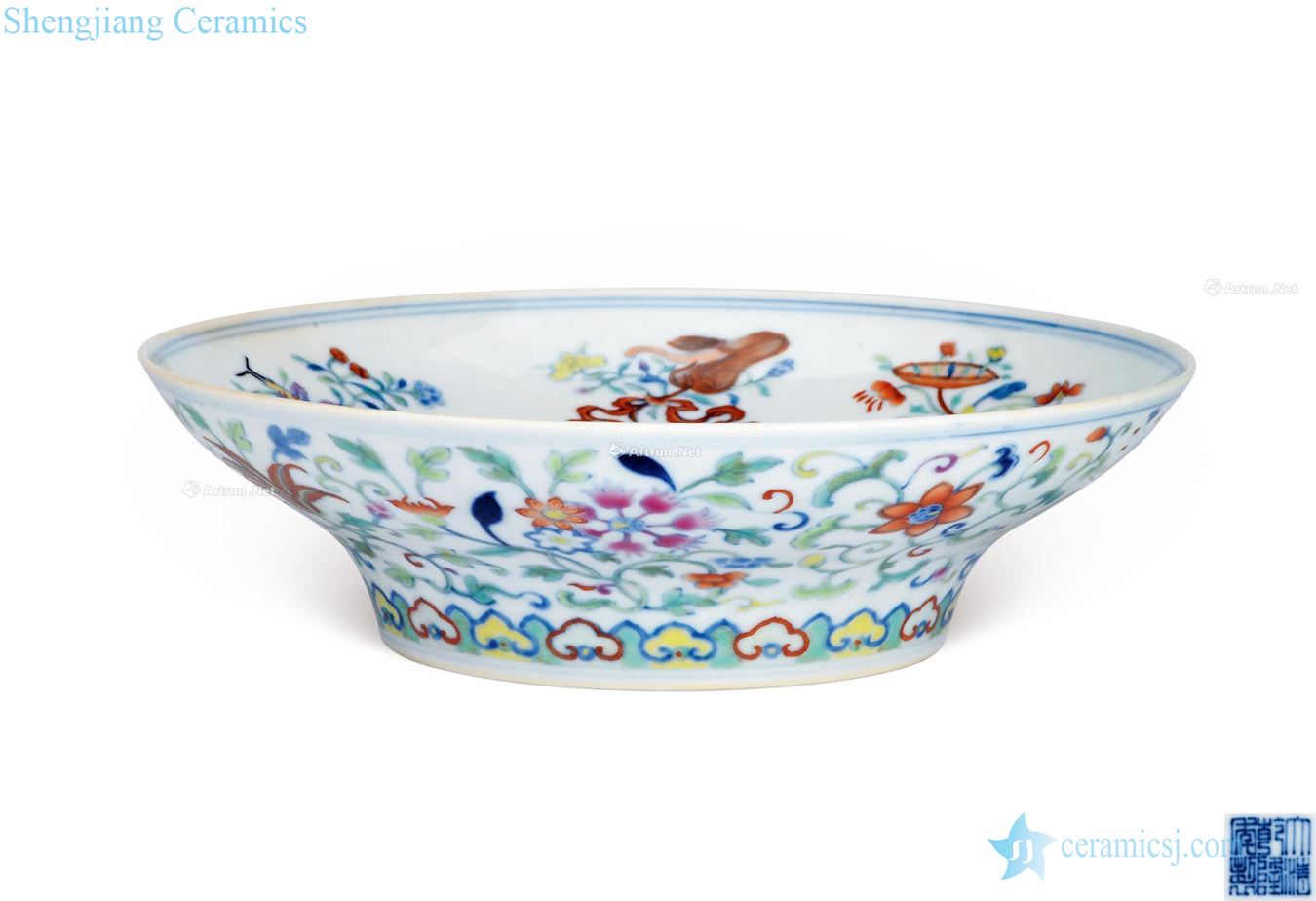 Qing qianlong bucket color the four seasons flower sweet or bowl