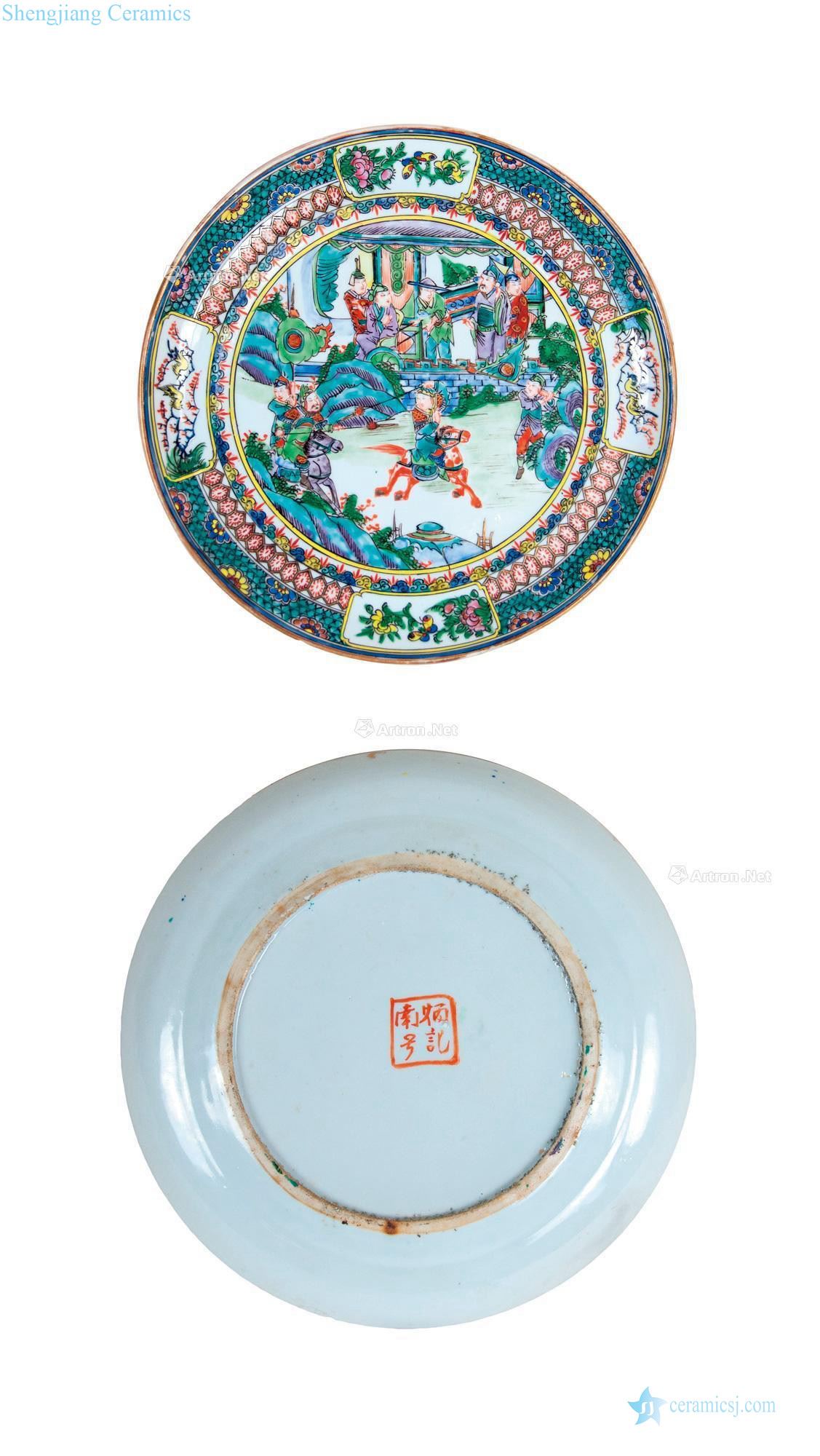 Mid qing Colorful stories of plate