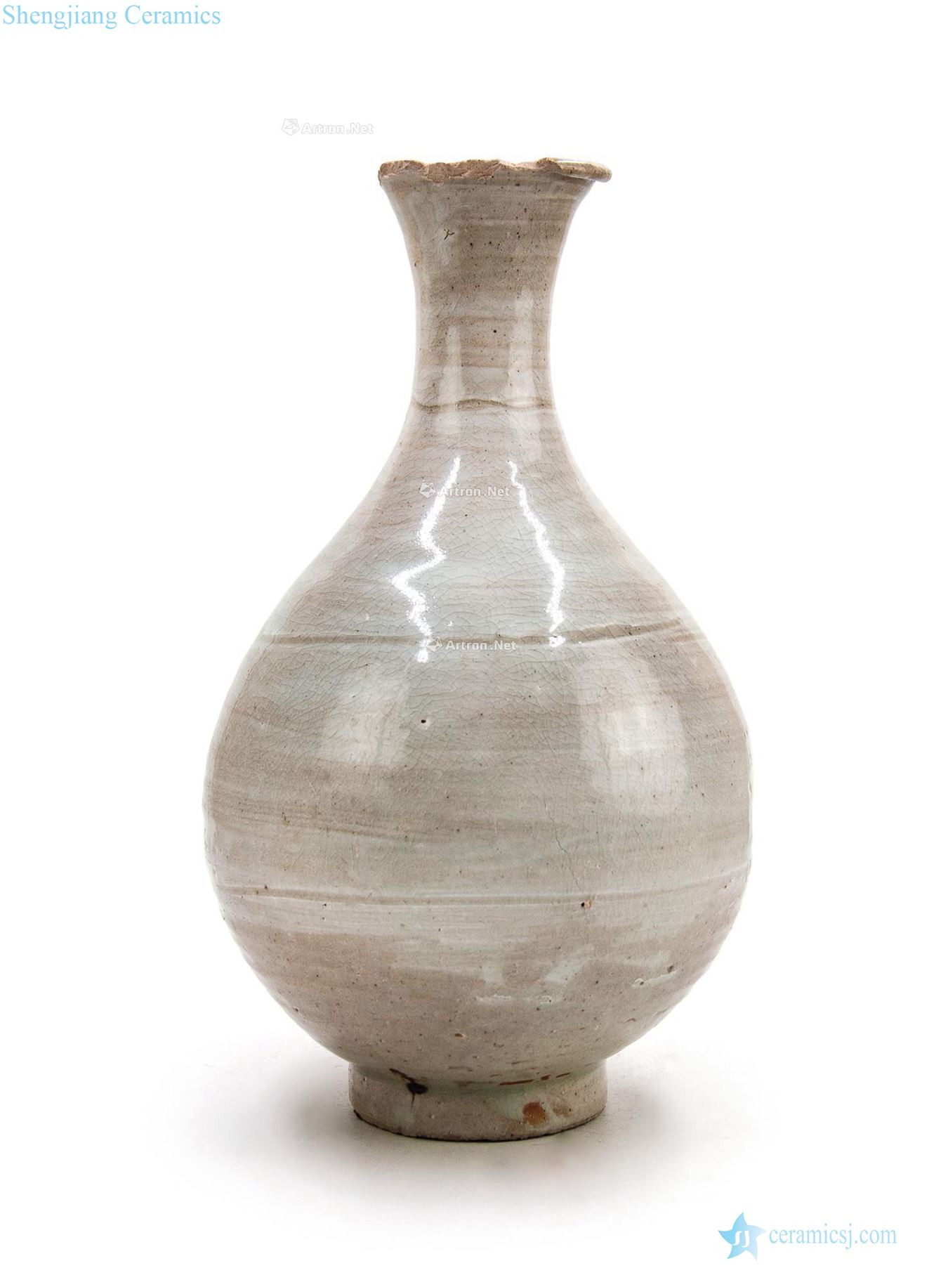 Chosun dynasty (1392-1910), white glaze okho spring bottle