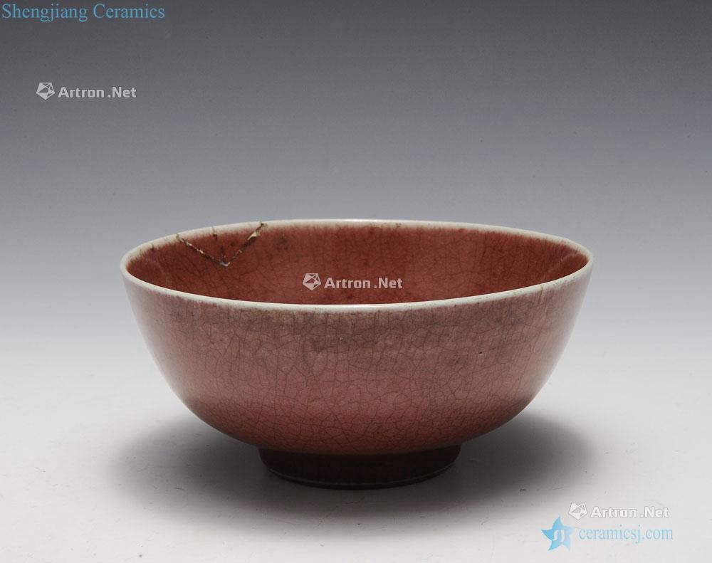 Chinese Red Glaze Bowl, 17 th - 18 th Century