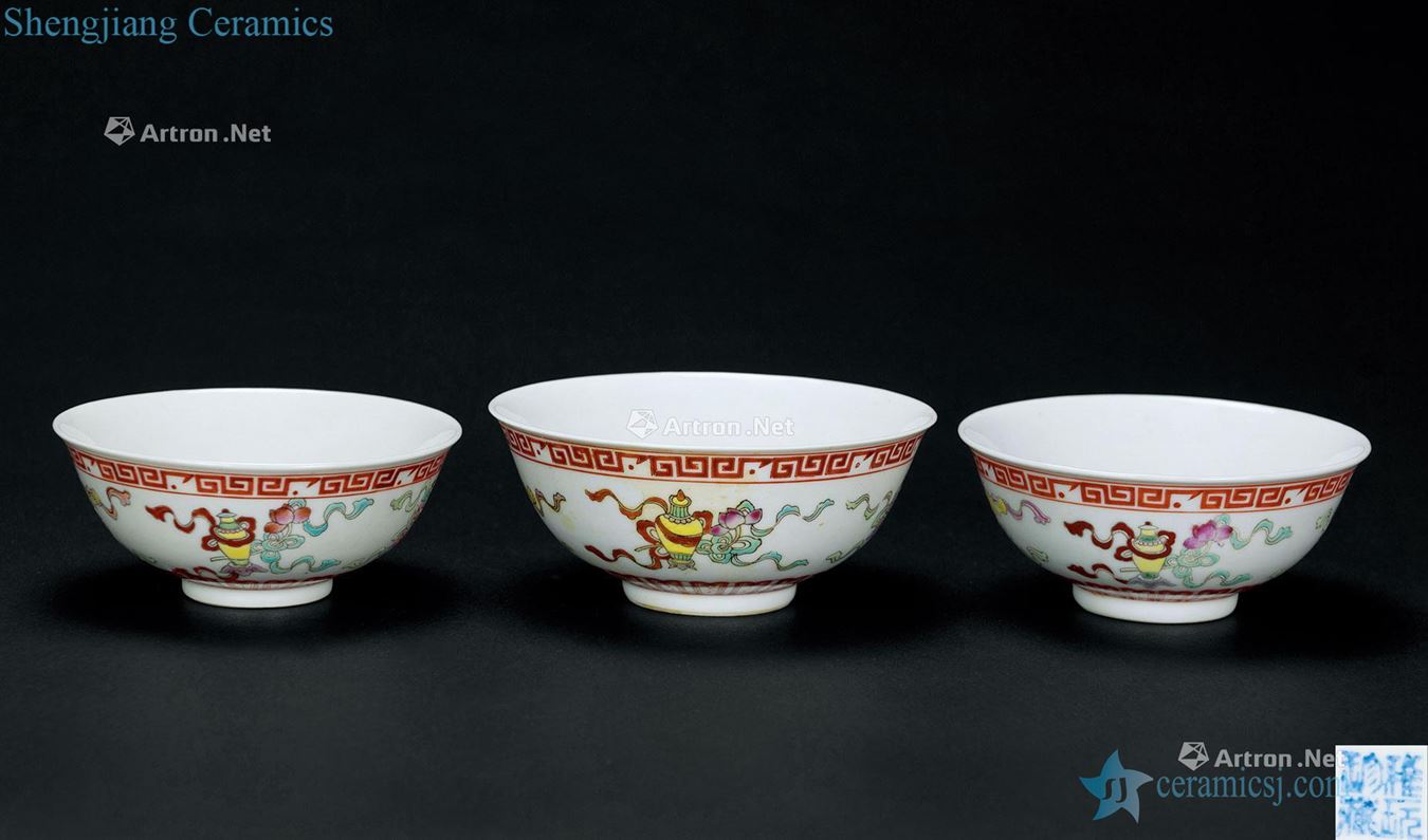 /pastel sweet lines of the republic of China in late qing dynasty bowl three (group a)
